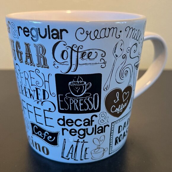 THL All Things Coffee Themed Ceramic Cafe Mug ~ Barista ~ Coffeehouse - Picture 7 of 11